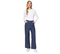 Trendyol Women Modest High Waist Wide Leg Fitted Modest Pants,Navy Blue,42