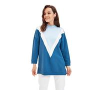 Trendyol Women Modest Regular Basic Crew neck Knit Modest Sweatshirts Navy Blue