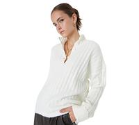 Trendyol Women Oversize Basic High Neck Knitwear Sweater Ecru