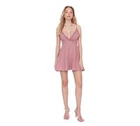 Trendyol Women Petite Mini Basic Regular fit Woven Dress Purple