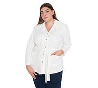 Trendyol Women Plus Size Fitted Puffer Shirt collar Woven Plus Size Jacket