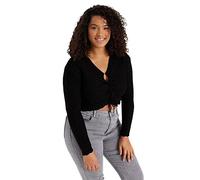 Trendyol Women Plus Size Fitted Shift V Neck Knitwear Plus Size Cardigan,Black,3XL