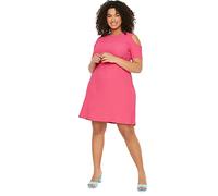 Trendyol Women Plus Size Mini A-line Slim fit Knitted Plus Size Dress Fuchsia