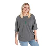 Trendyol Women Plus Size Regular fit Basic Crew Neck Knitted Plus Size T-Shirt