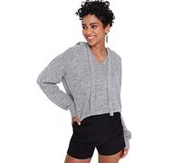 Trendyol Women Regular Basic Hood Knitwear Sweater Grey