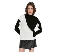 Trendyol Women Regular Basic Standing Collar Knitwear Sweater Schwarz