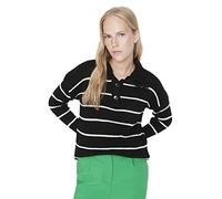 Trendyol Women Regular Basic Turndown Collar Knitwear Sweater Schwarz