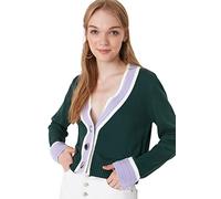 Trendyol Women Regular Basic V Neck Knitwear Cardigan Emerald
