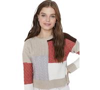 Trendyol Women Regular fit Basic Crew Neck Knitwear Sweater Beige