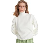 Trendyol Women Regular fit Basic High Neck Knitwear Sweater Ecru