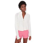 Trendyol Women Regular fit Basic Standing Collar Knitwear Sweater Ecru