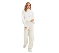 Trendyol Women Regular fit Basic Standing Collar Knitwear Sweater Ecru