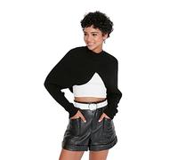 Trendyol Women Regular fit Basic Standing Collar Knitwear Sweater Schwarz