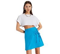 Trendyol Women Skort Fitted Woven Skirt,Blue,36
