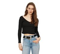 Trendyol Women Slim fit Basic Crew Neck Knitted Blouse
