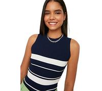 Trendyol Women Slim fit Basic Crew Neck Knitwear Blouse Navy Blue