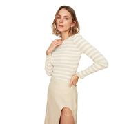 Trendyol Women Slim fit Basic Crew Neck Knitwear Sweater Stone