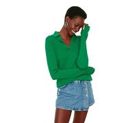 Trendyol Women Slim fit Basic Polo Neck Knitwear Sweater Grün