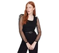 Trendyol Women Slim fit Basic Square Collar Knit Blouse Schwarz