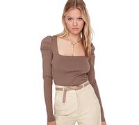 Trendyol Women Slim fit Basic Square Collar Knitwear Sweater