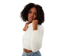 Trendyol Women Slim fit Basic Standing Collar Knitwear Sweater Ecru