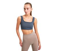 Trendyol Women Sportswear Crop Square Collar Knit Sports Bra,Navy Blue,XS/S