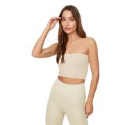 Trendyol Women Sportswear Crop Strapless Knit Sports Bra,Rock,XS/S