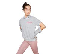 Trendyol Women Sportswear Relaxed Basic Hood Knit Sweatshirt Grey