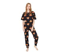 Trendyol Women Straight Medium Knitted T-shirt-Trousers Pajama Set