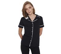 Trendyol Women Straight Piping detailed Medium Knitted Shirt-Trousers Pajama Set Black