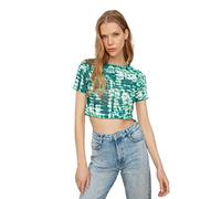 Trendyol Women Young Fitted Basic Crew Neck Knit Blouse Green