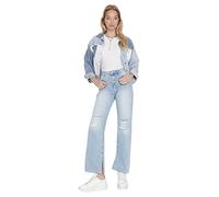 Trendyol Women Young High Waist Straight Leg Wide Leg Jeans Light Blue