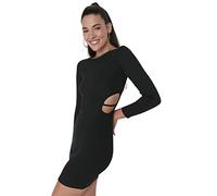Trendyol Women Young Mini Bodycon Fitted Knit Dress Schwarz