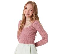 Trendyol Women Young Slim fit Basic V Neck Knitwear Sweater