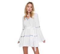 Trendyol Women's Beach Dress with Detailed Band, White, 8