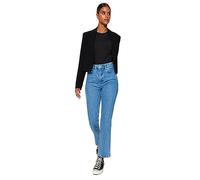 TRENDYOL Women's Blue High Waist Straight Jeans Twoaw24je00061, 8