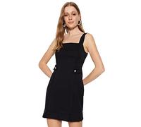 Trendyol Women's Bodycon Regular fit Woven Dress, Black, 6