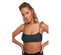 Trendyol Women's Bralette Knit Bikini Top Swimwear, Black, 8