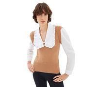Trendyol Women's Camel Woven Garnish Knitwear Sweater, M