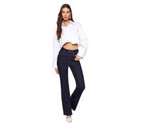Trendyol Women's Damen Gerade Hohe Taille Jeans, Navy, 12