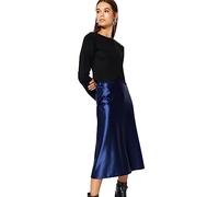 TRENDYOL Women's Damen Gerade Midi Eine Linie Rock Skirt, Indigo, S