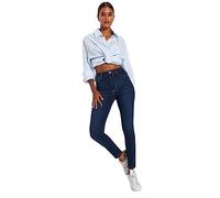 Trendyol Women's Damen Gerade Schlank Hohe Taille Jeans Jeans, Dark Blue,