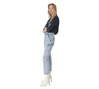 Trendyol Women's Herren Mittlerer Bund Straight Jeans, Light Blue, 38
