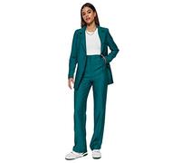 Trendyol Womens High Waist Straight Leg Regular Fit Trousers Pants, Teal, 8 UK
