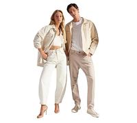 TRENDYOL Women's White High Waist Barrel Jeans Twoss23je00295, 12