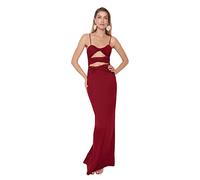 Trendyol Woman Basics Midi Skater Fitted Woven Dresses Schwarz