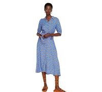 Trendyol Women's Midi Shirt Regular Dress, Blue, 36