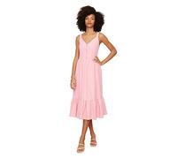 Trendyol Women's Midi Skater Regular Fit Woven Dress, Pink, 16