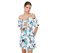 Trendyol Women's Mini Skater Regular Dress, Multi-color, 38 UK