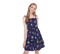 Trendyol Women's Mini Skater Regular Dress, Navy Blue, 40 UK
